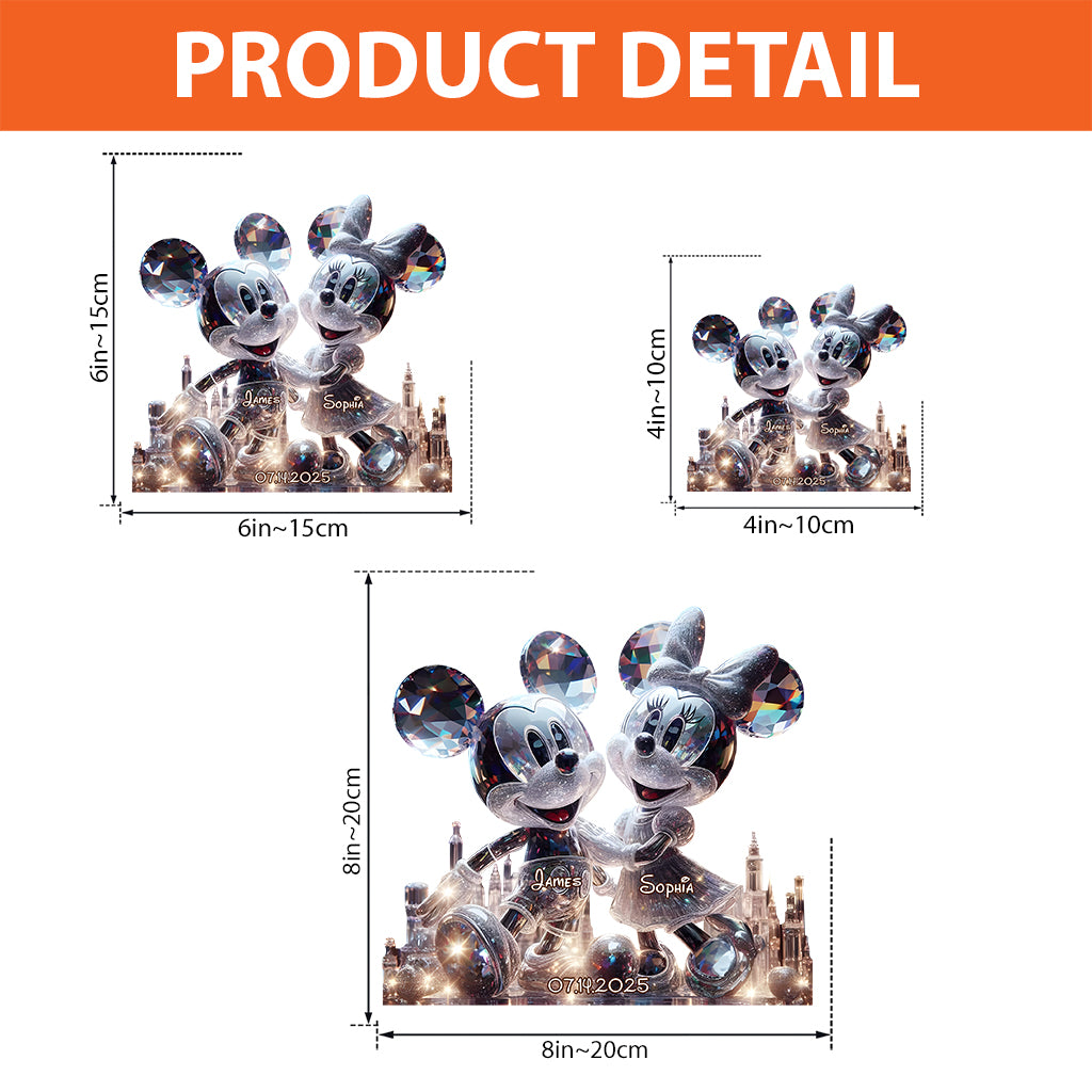 Big-Eared Couple Love - Personalized Mouse Custom Shaped Acrylic Plaque