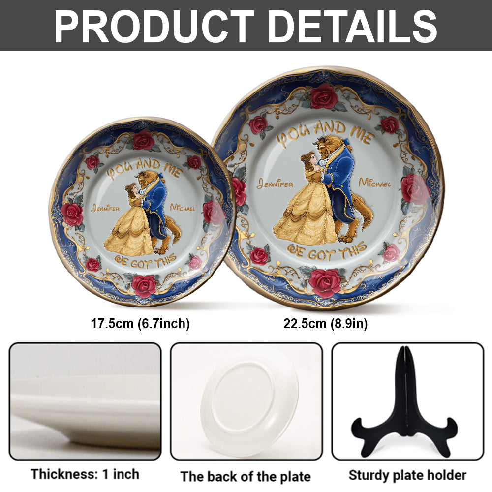 You And Me We Got This - Personalized Mouse Ceramic Round Plate