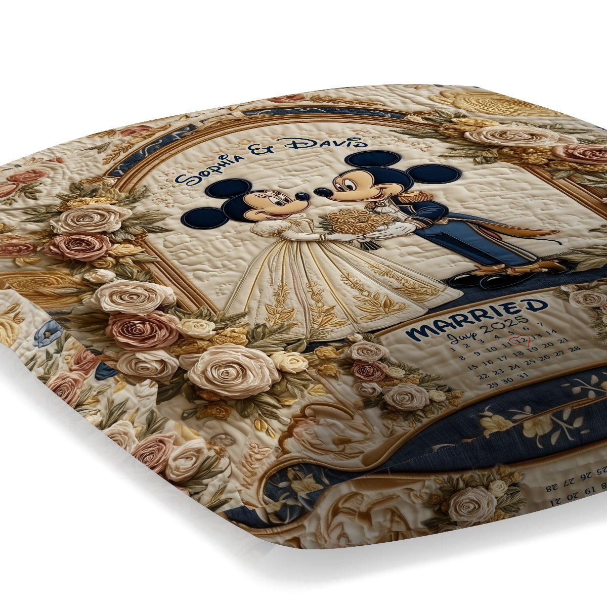 Timeless Love Custom Calendar - Personalized Mouse Throw Pillow