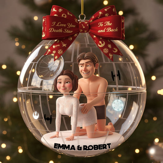 Naughty Space - Personalized The Force Transparent Ornament