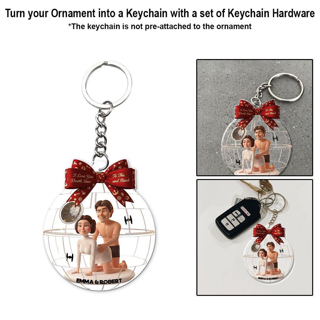 Naughty Space - Personalized The Force Transparent Ornament