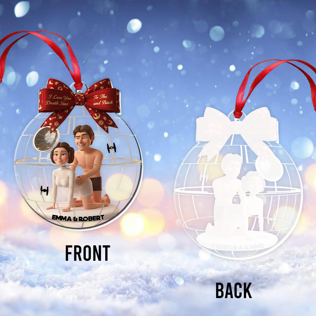 Naughty Space - Personalized The Force Transparent Ornament