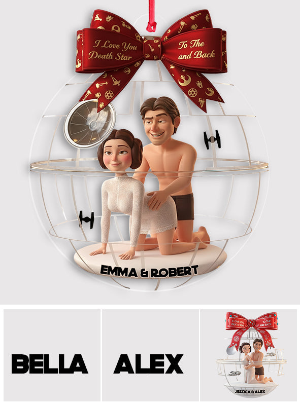 Naughty Space - Personalized The Force Transparent Ornament