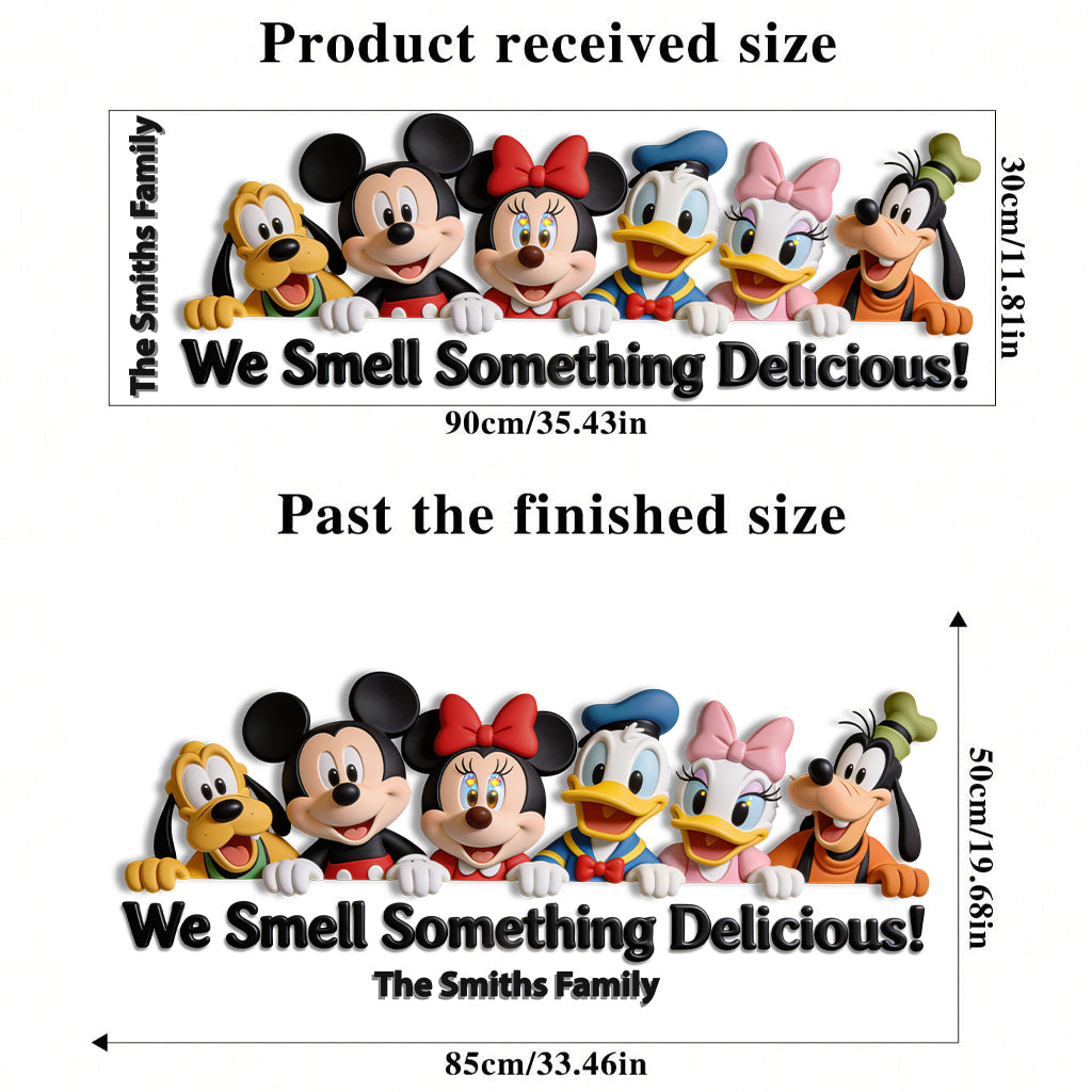 Kitchen Decor -Something Delicious - Personalized Mouse Wall Decal