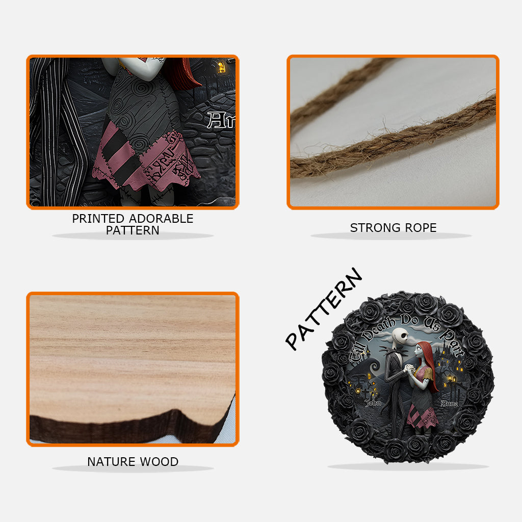 Till Death Do Us Part - Personalized Nightmare Custom Shaped Wood Sign