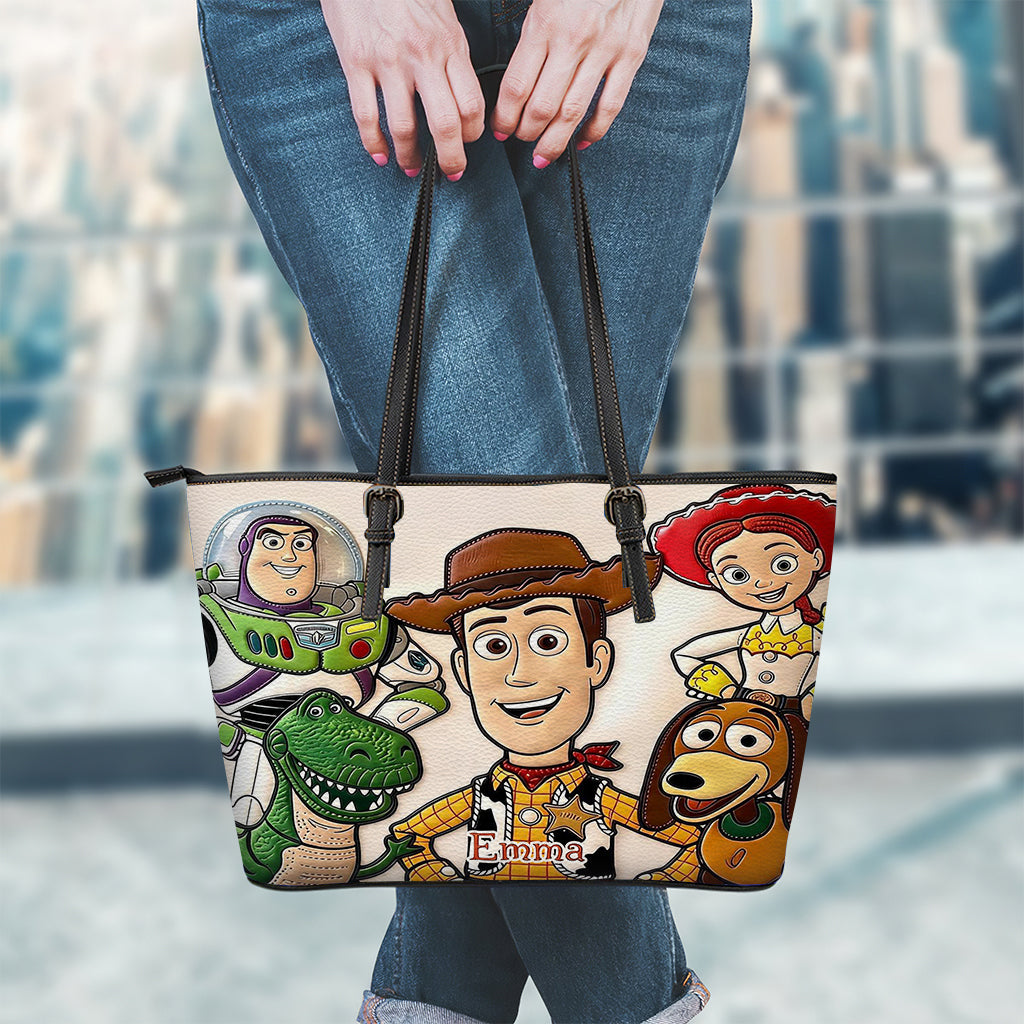 Galaxy And Western Buddy Toy - Personalized Toy Story Leather Bag With Plush Charm