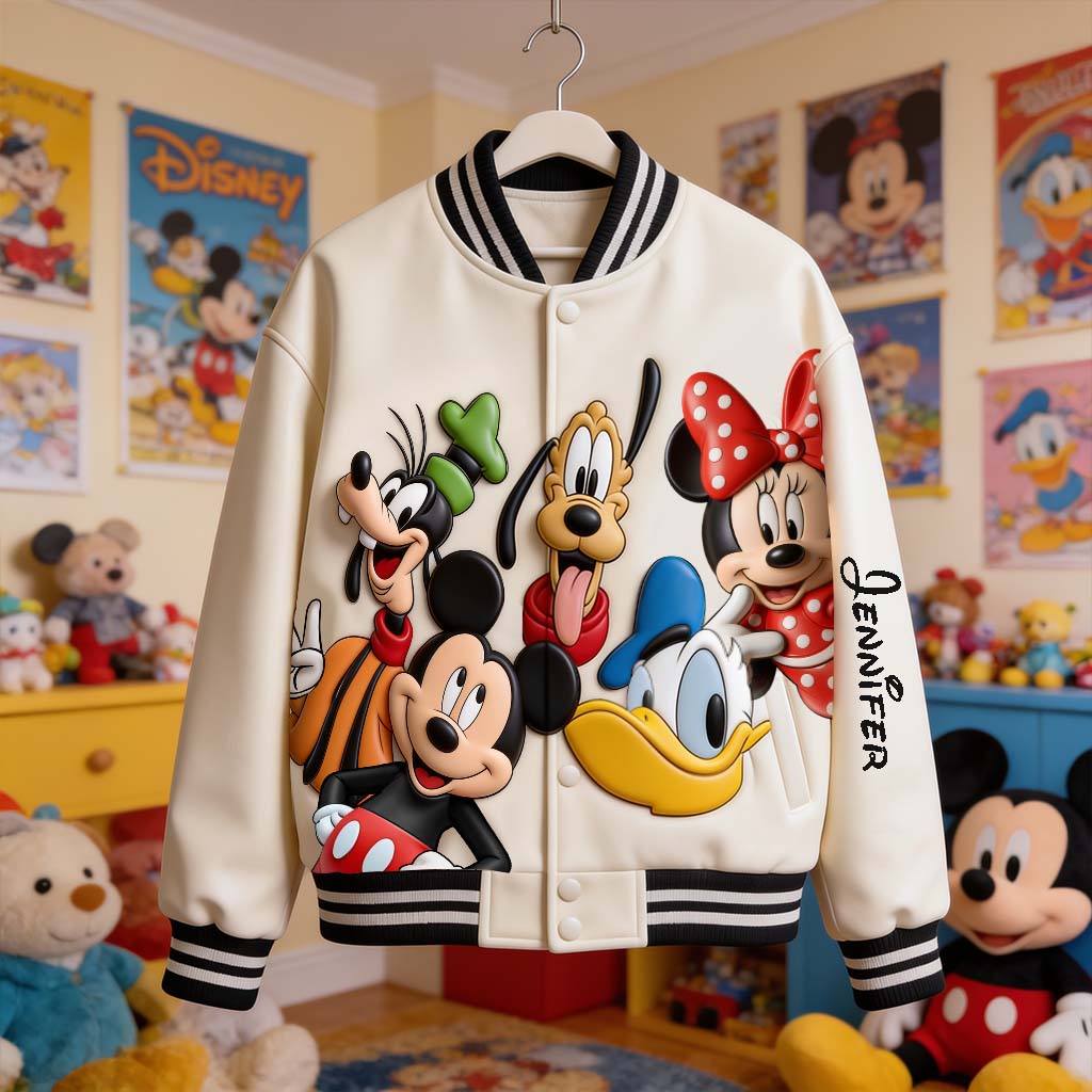 Magical Friends - Personalized Mouse Varsity Jacket