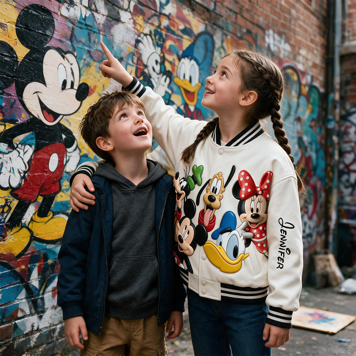 Magical Friends - Personalized Mouse Varsity Jacket