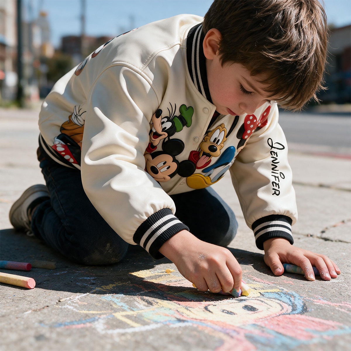 Magical Friends - Personalized Mouse Varsity Jacket