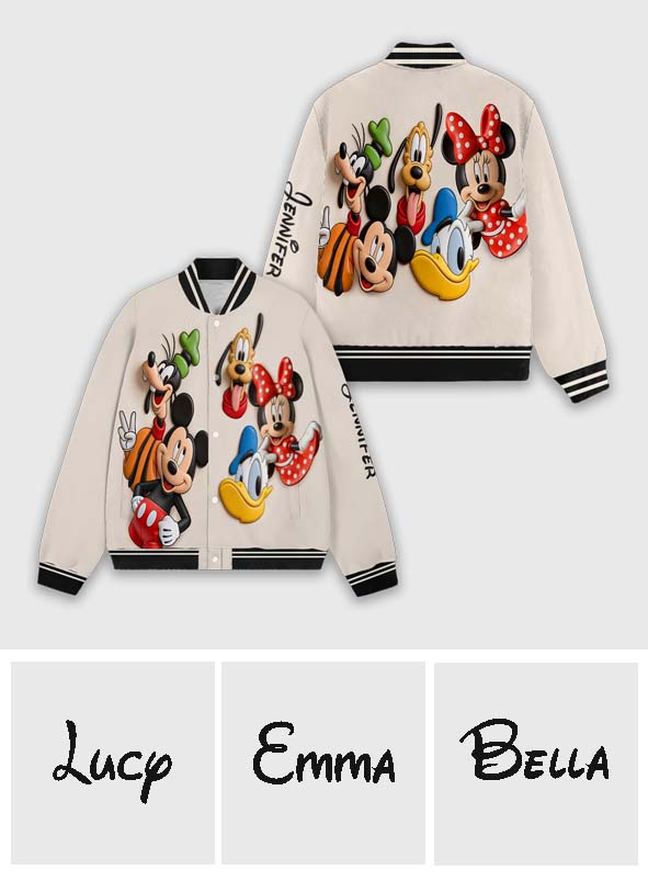 Magical Friends - Personalized Mouse Varsity Jacket