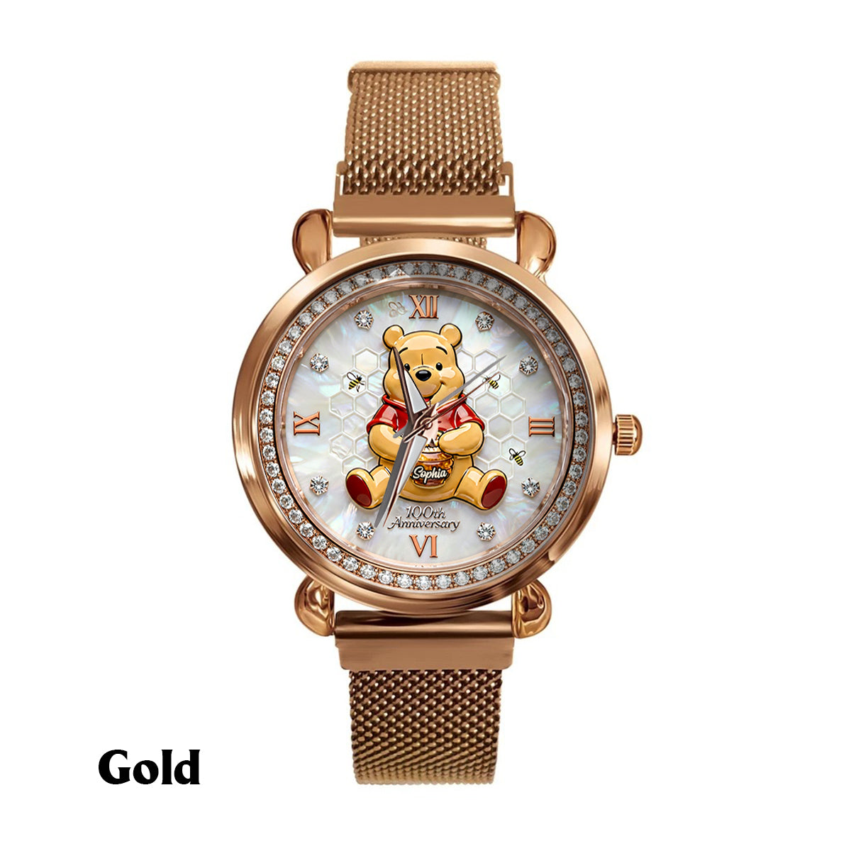 Honey Bear 100th Anniversary - Personalized Yellow Bear Women Hand Watch