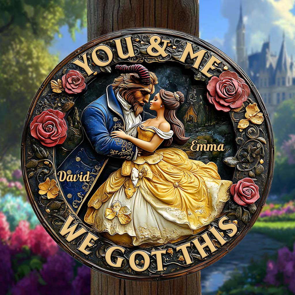 You And Me We Got This - Personalized Mouse Round Wood Sign