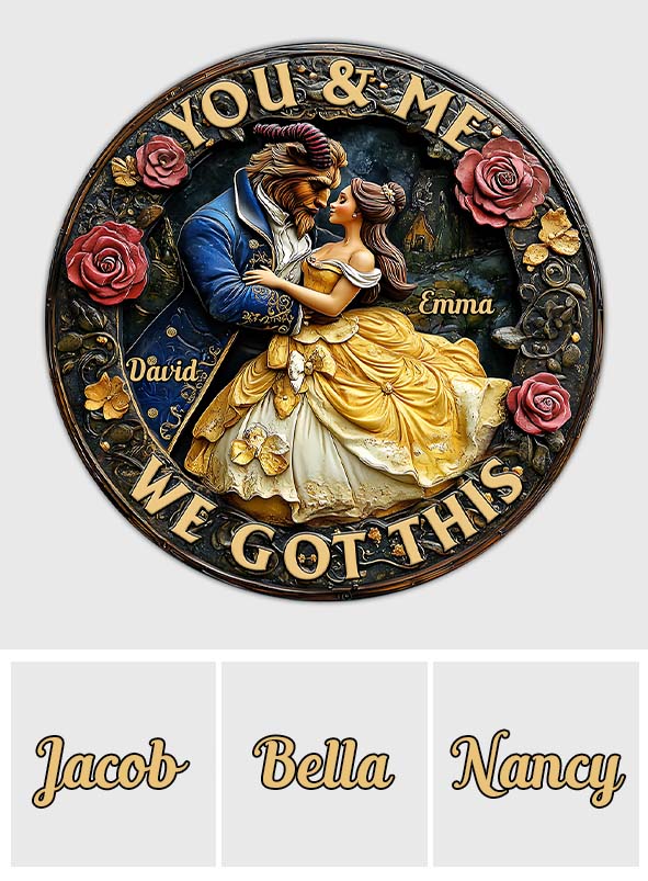 You And Me We Got This - Personalized Mouse Round Wood Sign