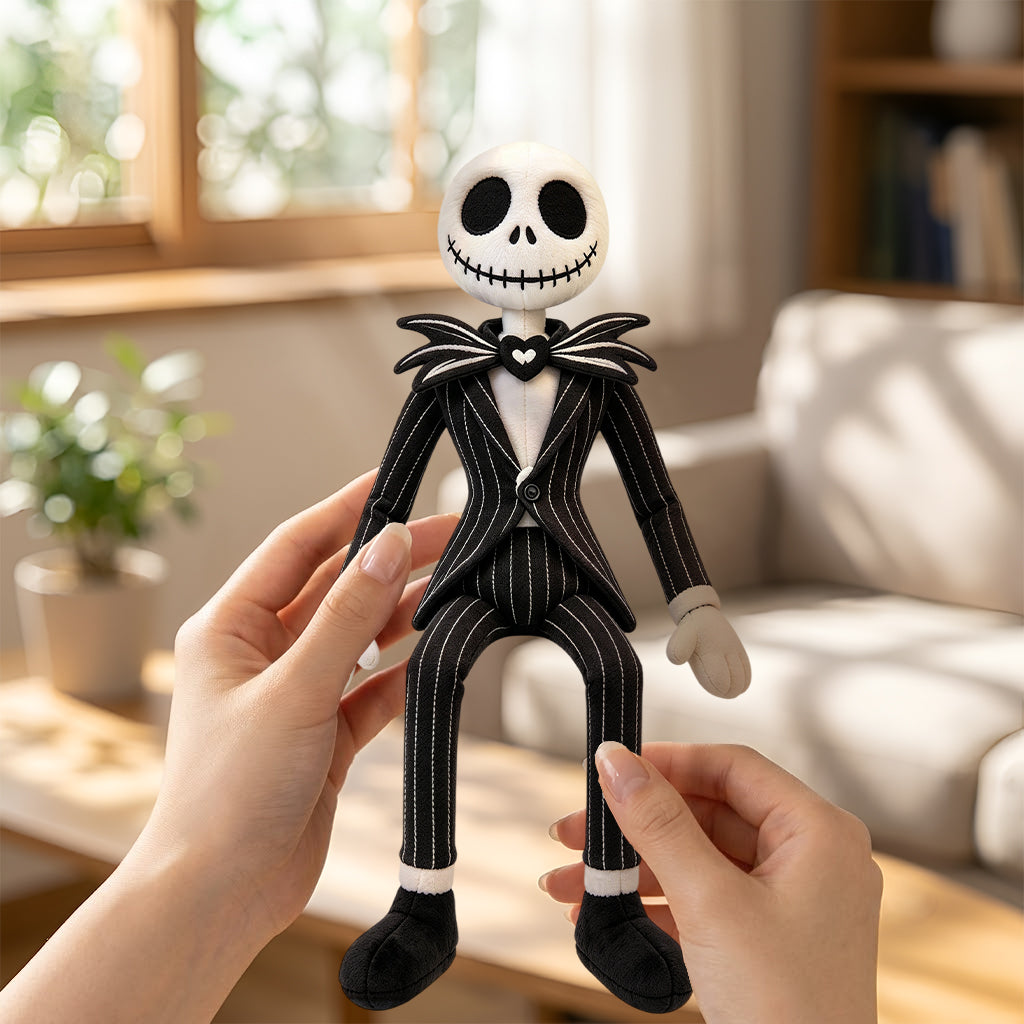 Custom Name Skeleton - Personalized Nightmare Posable Plush Doll
