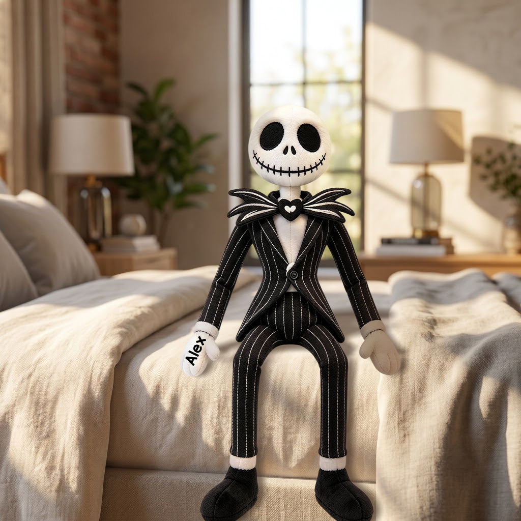 Custom Name Skeleton - Personalized Nightmare Posable Plush Doll