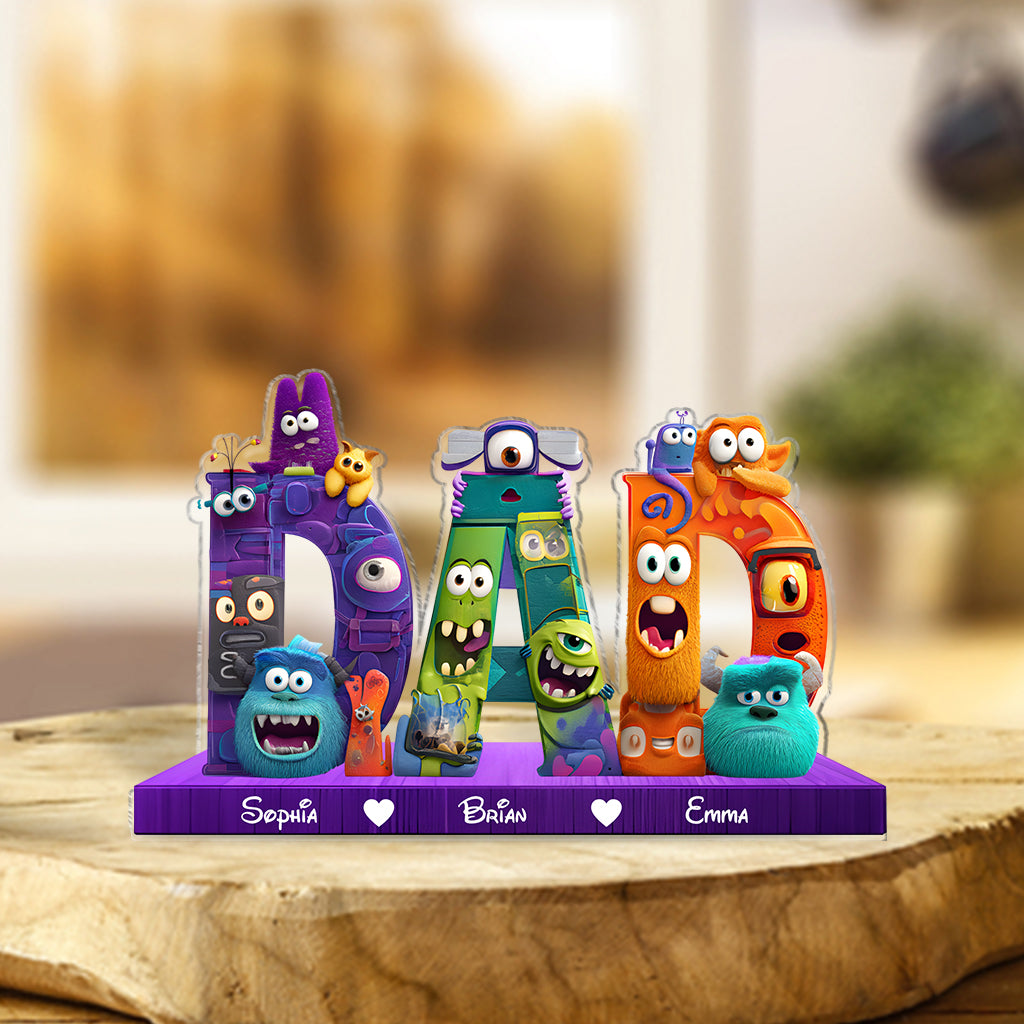 Monster Dad - Personalized Mouse Custom Shaped Acrylic Plaque