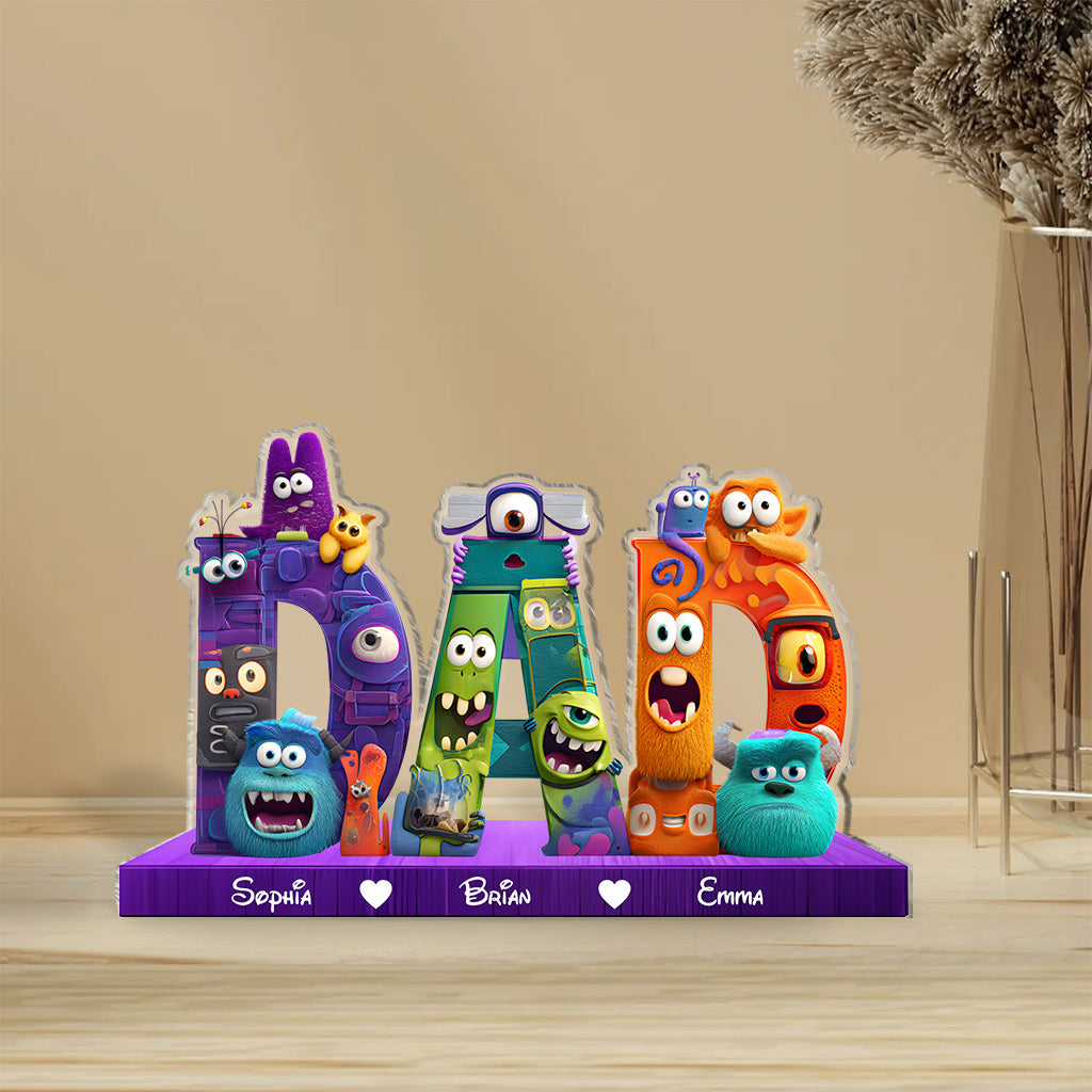 Monster Dad - Personalized Mouse Custom Shaped Acrylic Plaque