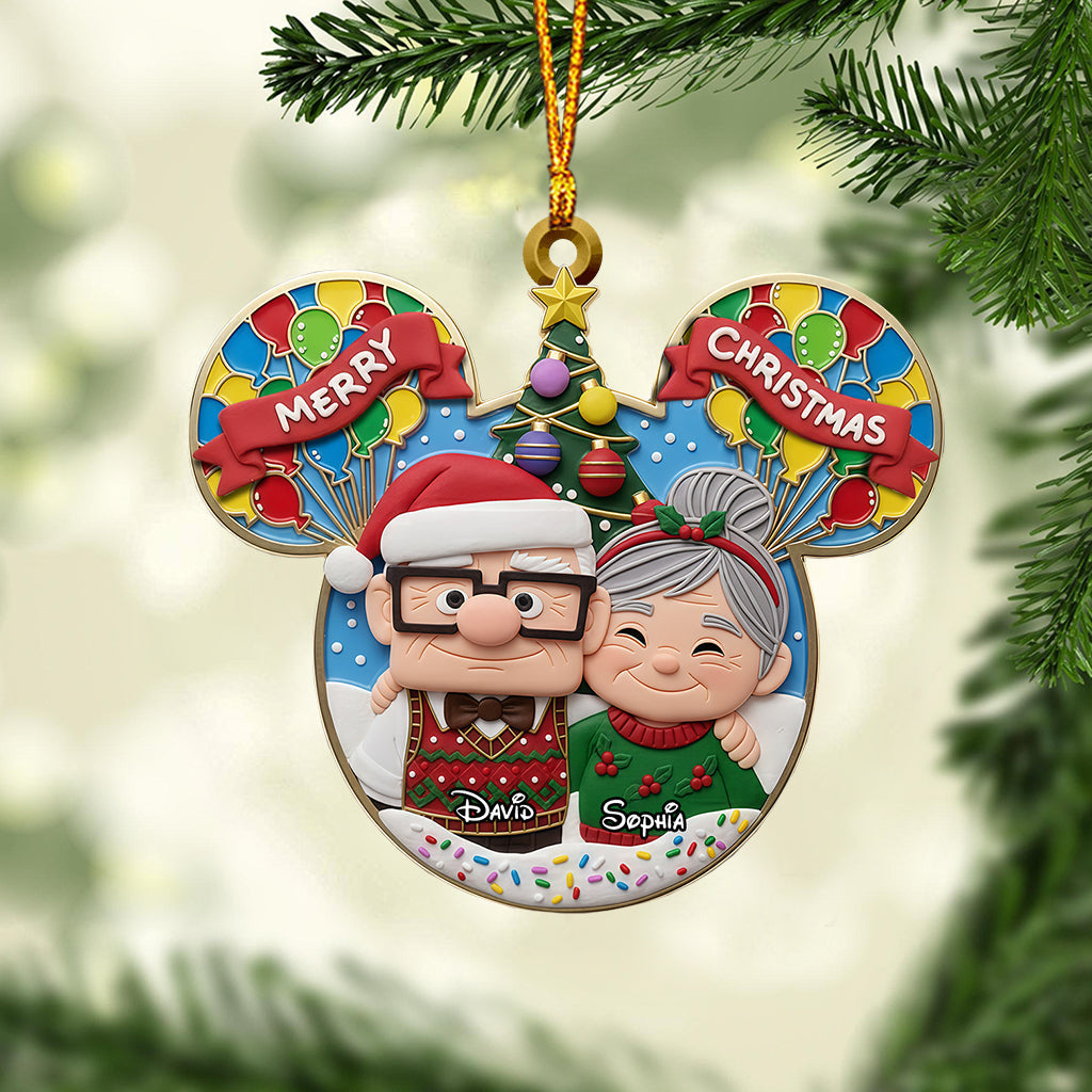 Couple Up Merry Christmas - Personalized Couple Ornament