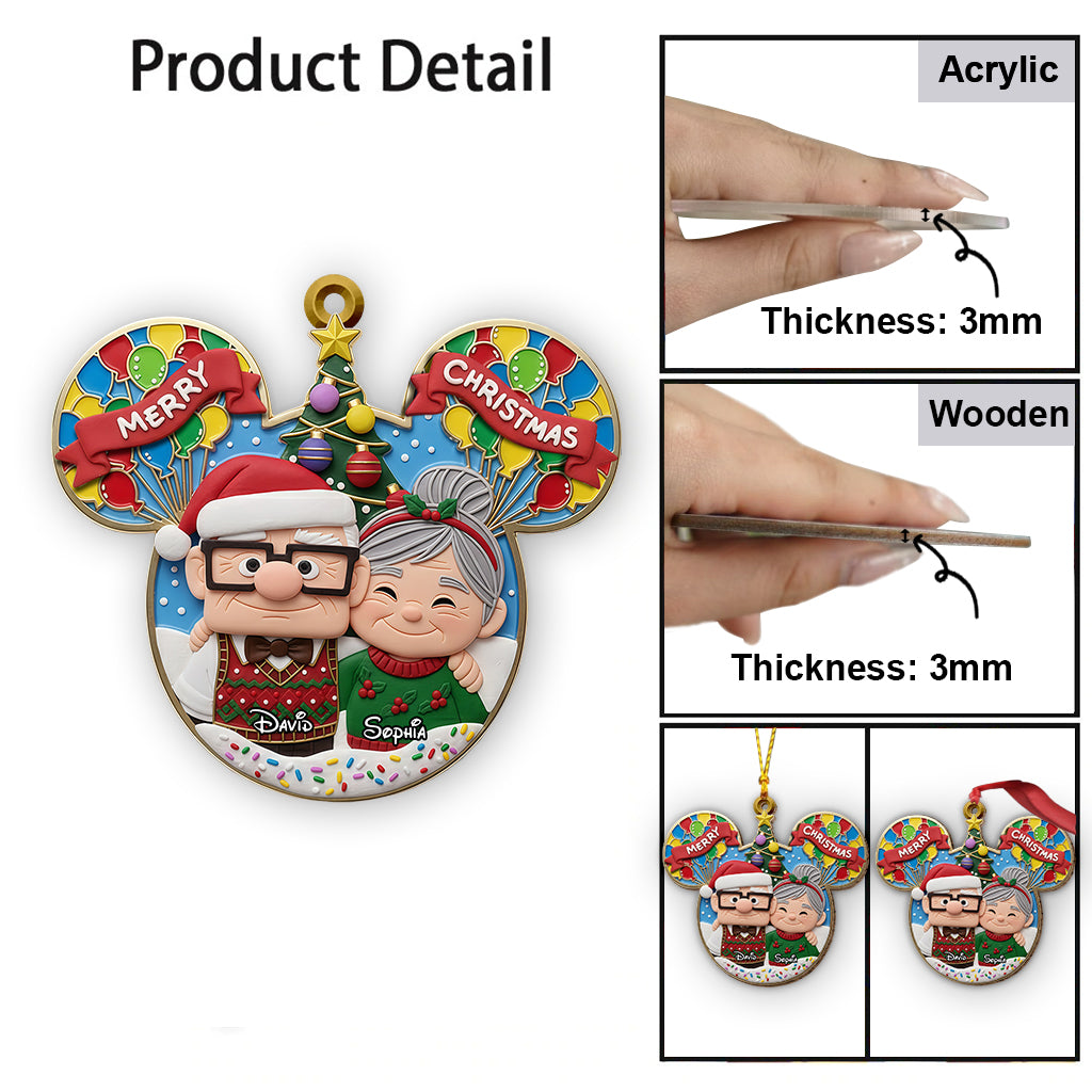 Couple Up Merry Christmas - Personalized Couple Ornament