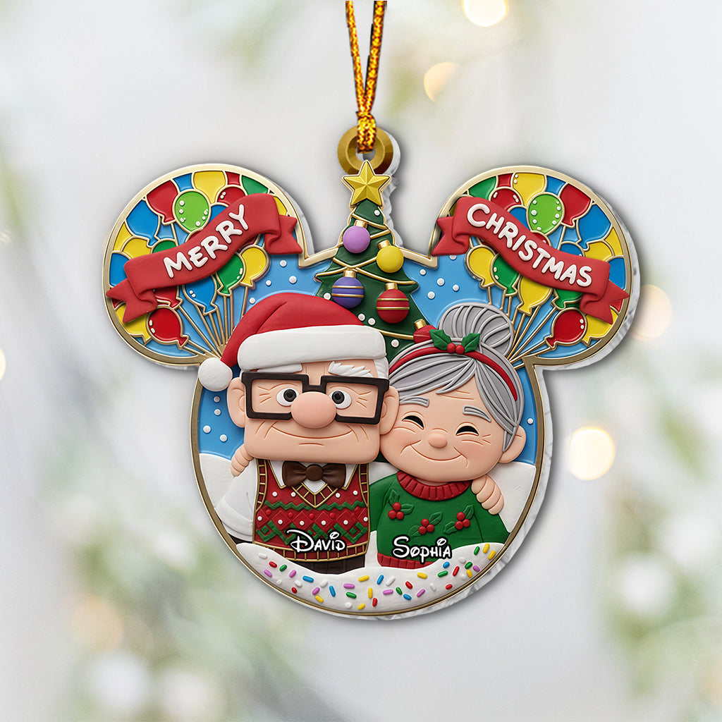 Couple Up Merry Christmas - Personalized Couple Ornament