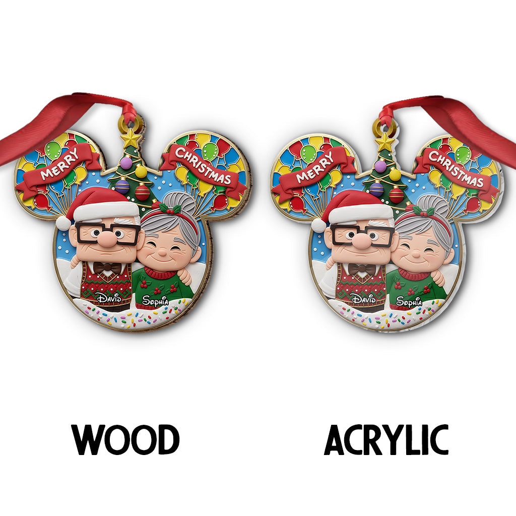 Couple Up Merry Christmas - Personalized Couple Ornament
