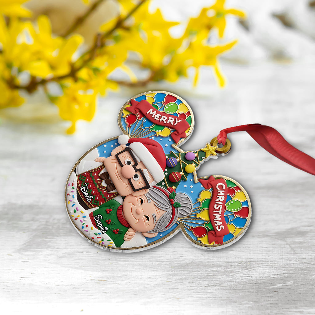 Couple Up Merry Christmas - Personalized Couple Ornament