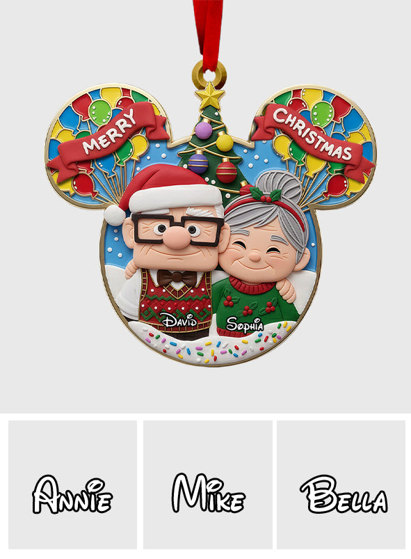 Couple Up Merry Christmas - Personalized Couple Ornament