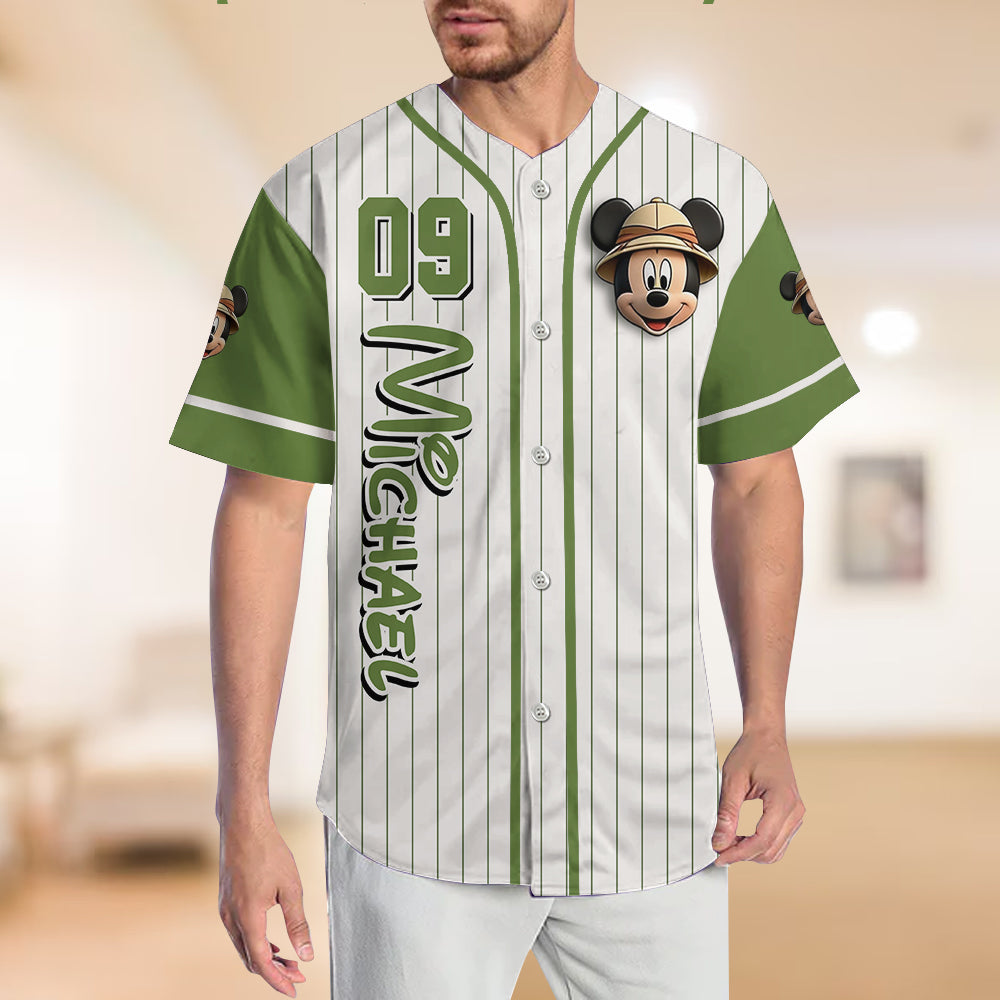 Magical Animal Kingdom - Personalized Mouse Baseball Jersey