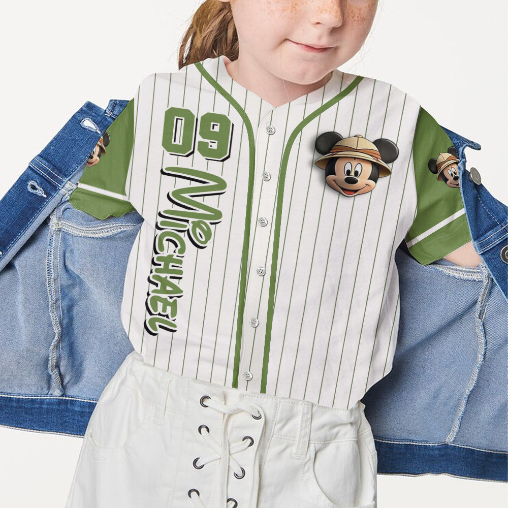 Magical Animal Kingdom - Personalized Mouse Baseball Jersey