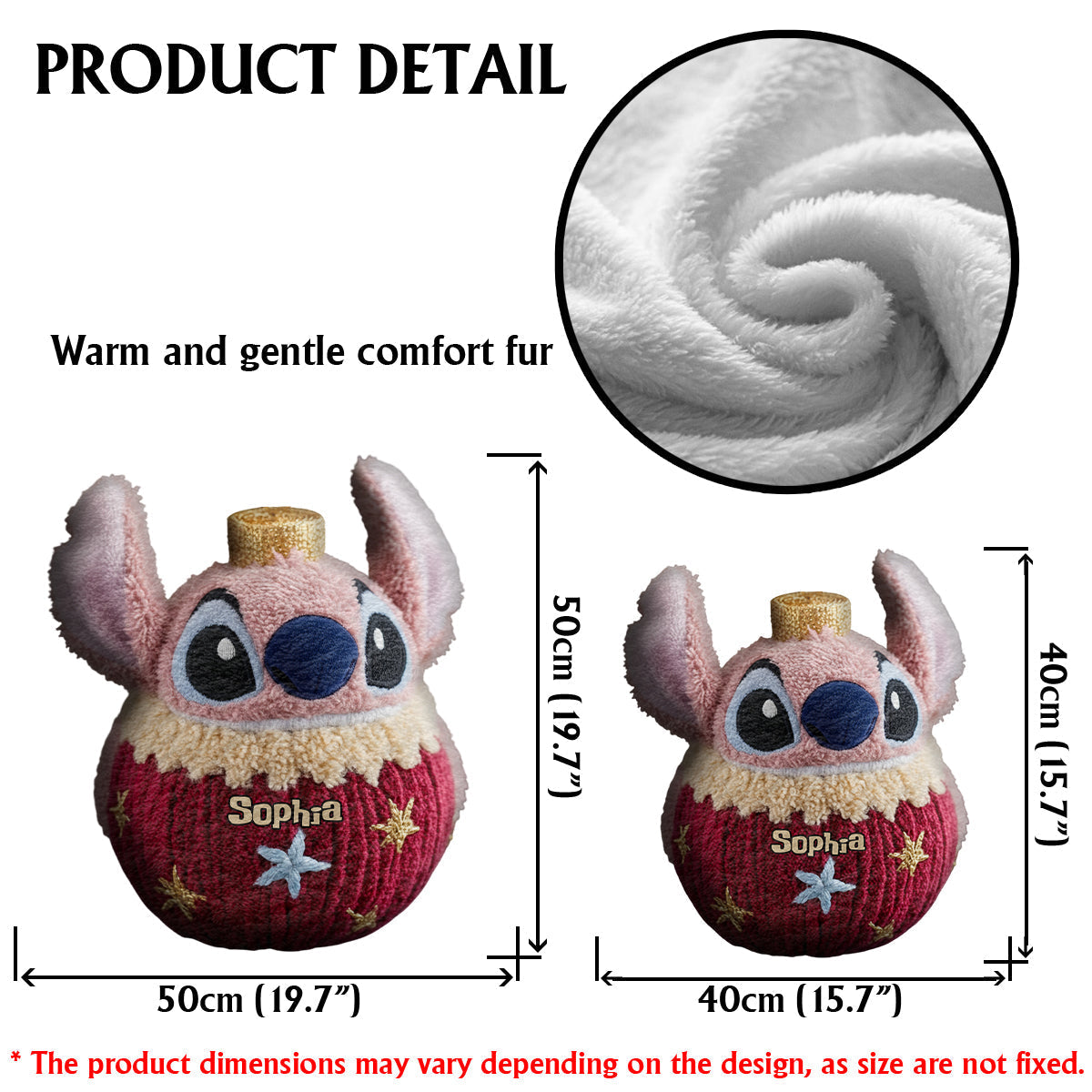 Ohana Friends And Christmas Ornament Gift - Personalized Ohana Faux Fur Shaped Pillow