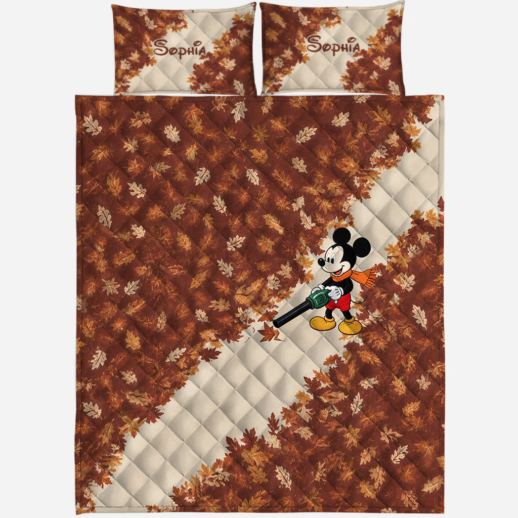 Autumn Leaf - Personalized Mouse Quilt Set