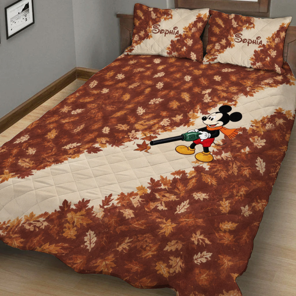 Autumn Leaf - Personalized Mouse Quilt Set