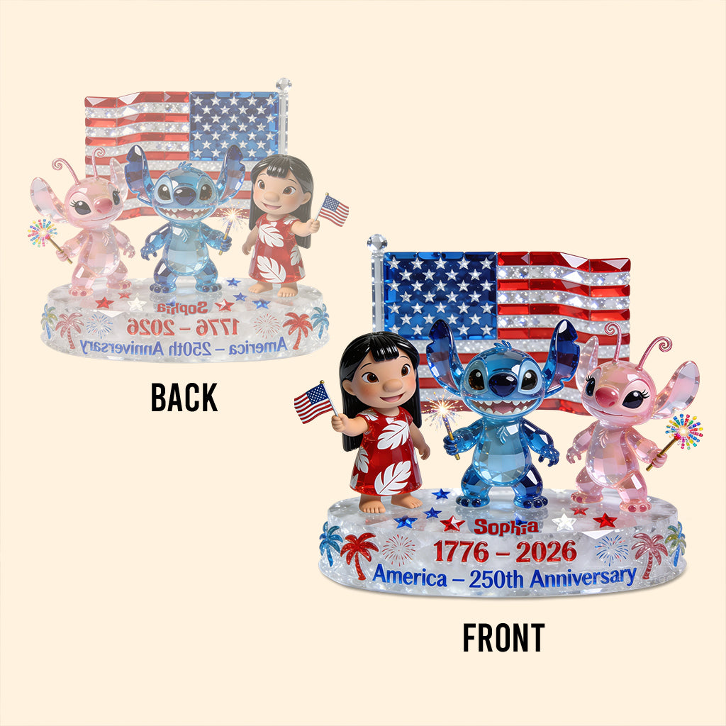 USA 250 Years Of Freedom - Personalized Ohana Custom Shaped Acrylic Plaque