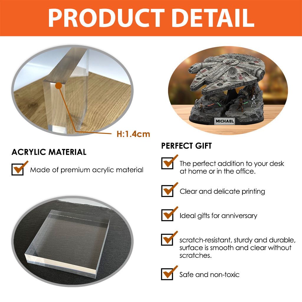 The Best In The Galaxy - Personalized The Force Custom Shaped Acrylic Plaque