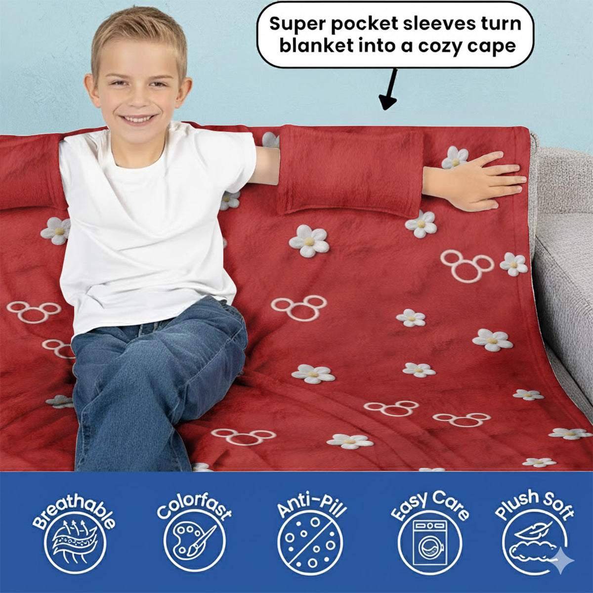 Magical Friends - Personalized Mouse Wearable Blanket