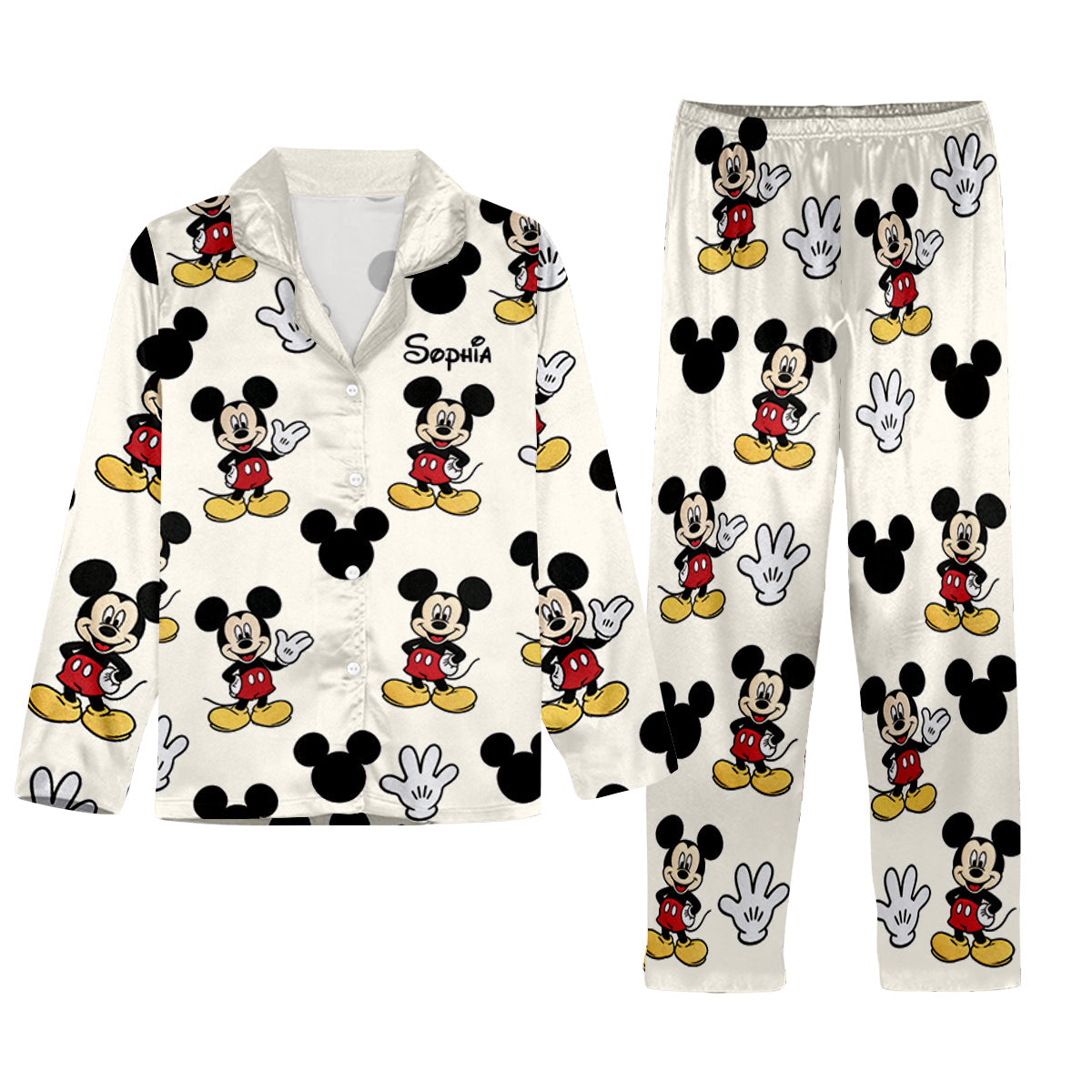 Friends - Personalized Mouse Button Down Pajamas