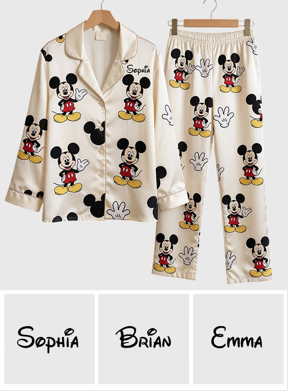 Friends - Personalized Mouse Button Down Pajamas