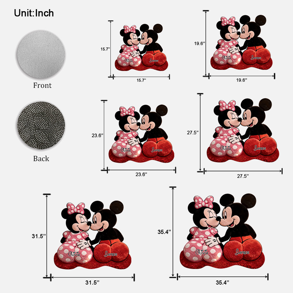 Magical Cartoon Mouse - Personalized Mouse Shaped Doormat/ Rug
