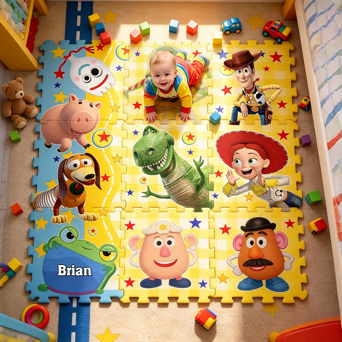 Buddy Toy - Personalized Movie For Kids Foam Puzzle Mat