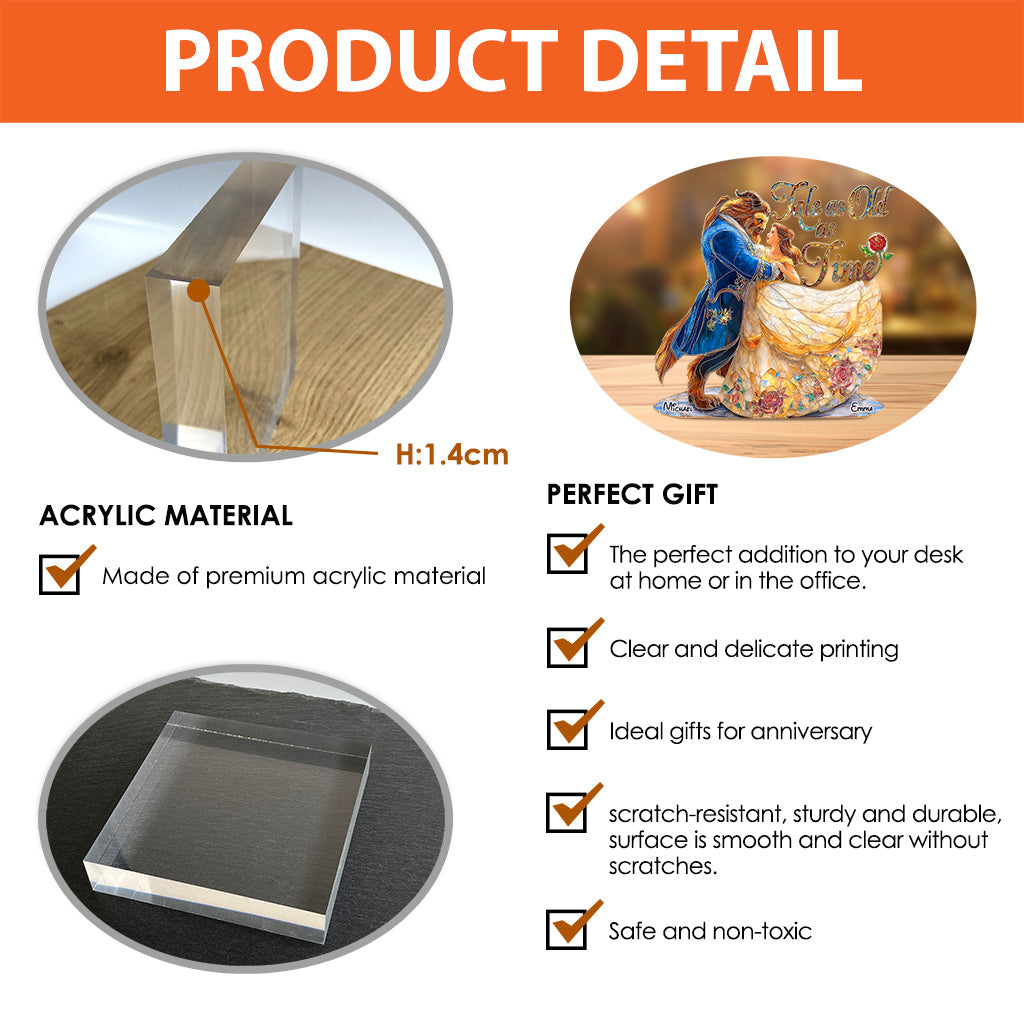 Tale as Old as Time - Personalized Mouse Custom Shaped Acrylic Plaque