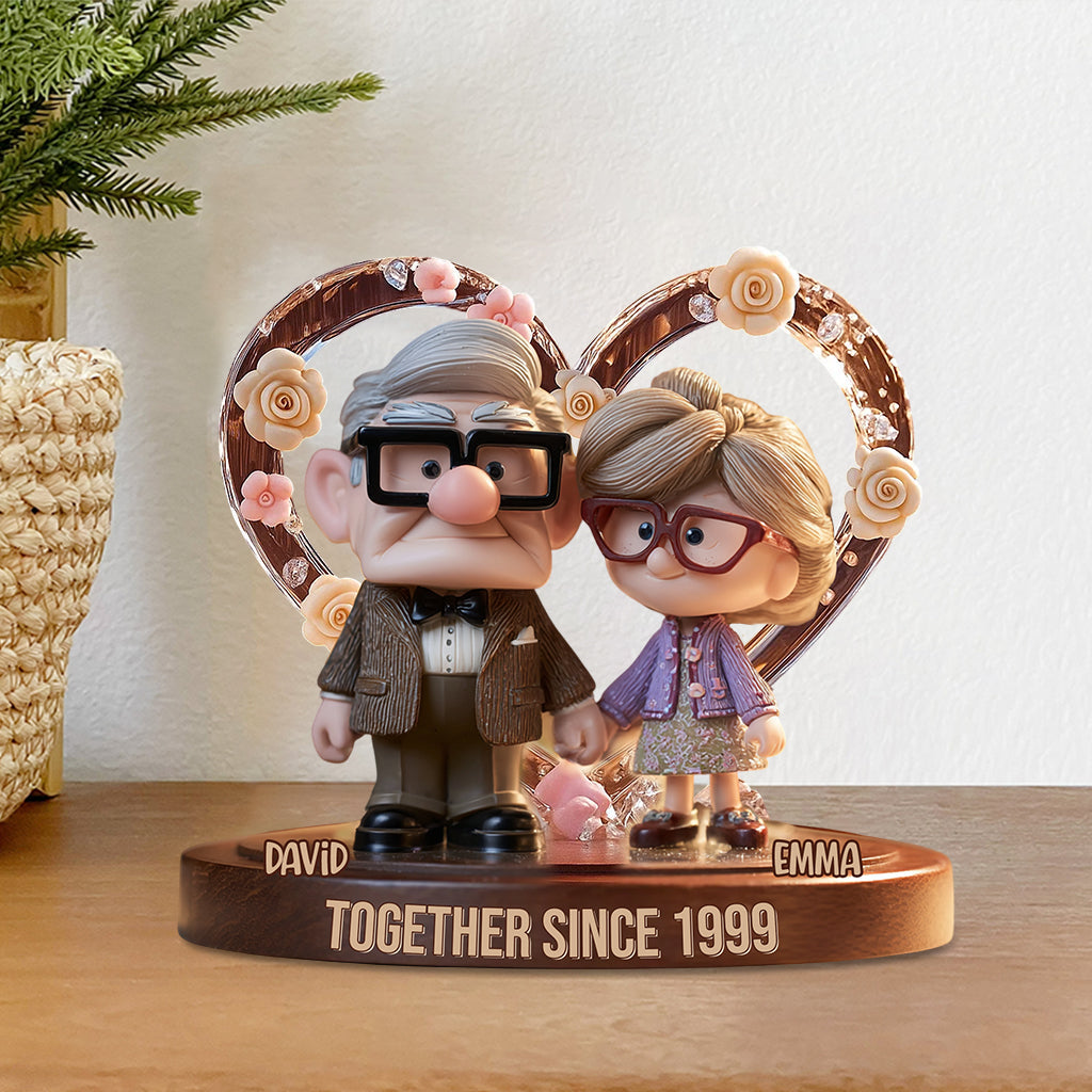 Romantic Love Together Since - Personalized Couple Custom Shaped Acrylic Plaque