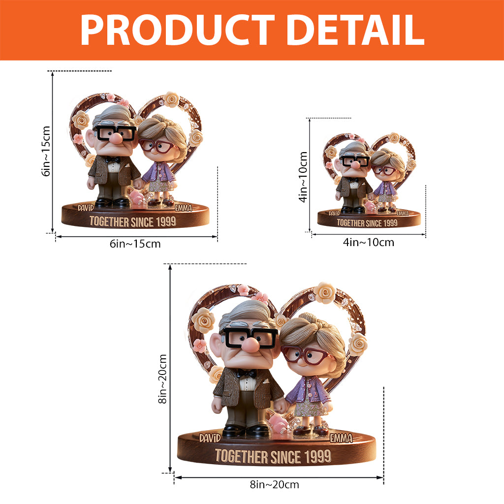 Romantic Love Together Since - Personalized Couple Custom Shaped Acrylic Plaque