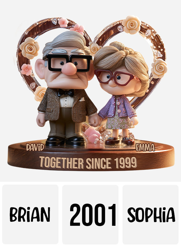Romantic Love Together Since - Personalized Couple Custom Shaped Acrylic Plaque