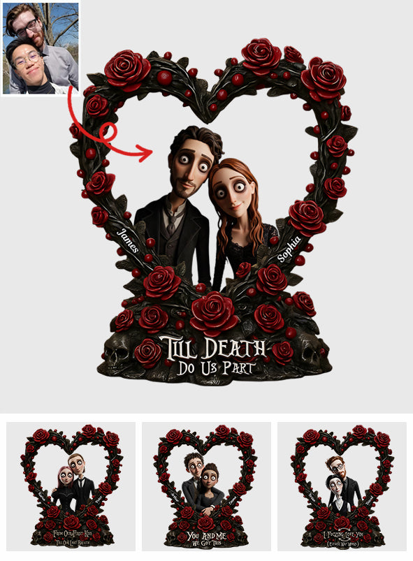 Nightmare Christmas Couple, Gothic Style - Personalized Nightmare Custom Shaped Acrylic Plaque
