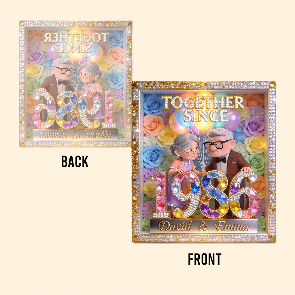 Together Since Couple Anniversary - Personalized Up Movie Couple Custom Shaped Acrylic Plaque