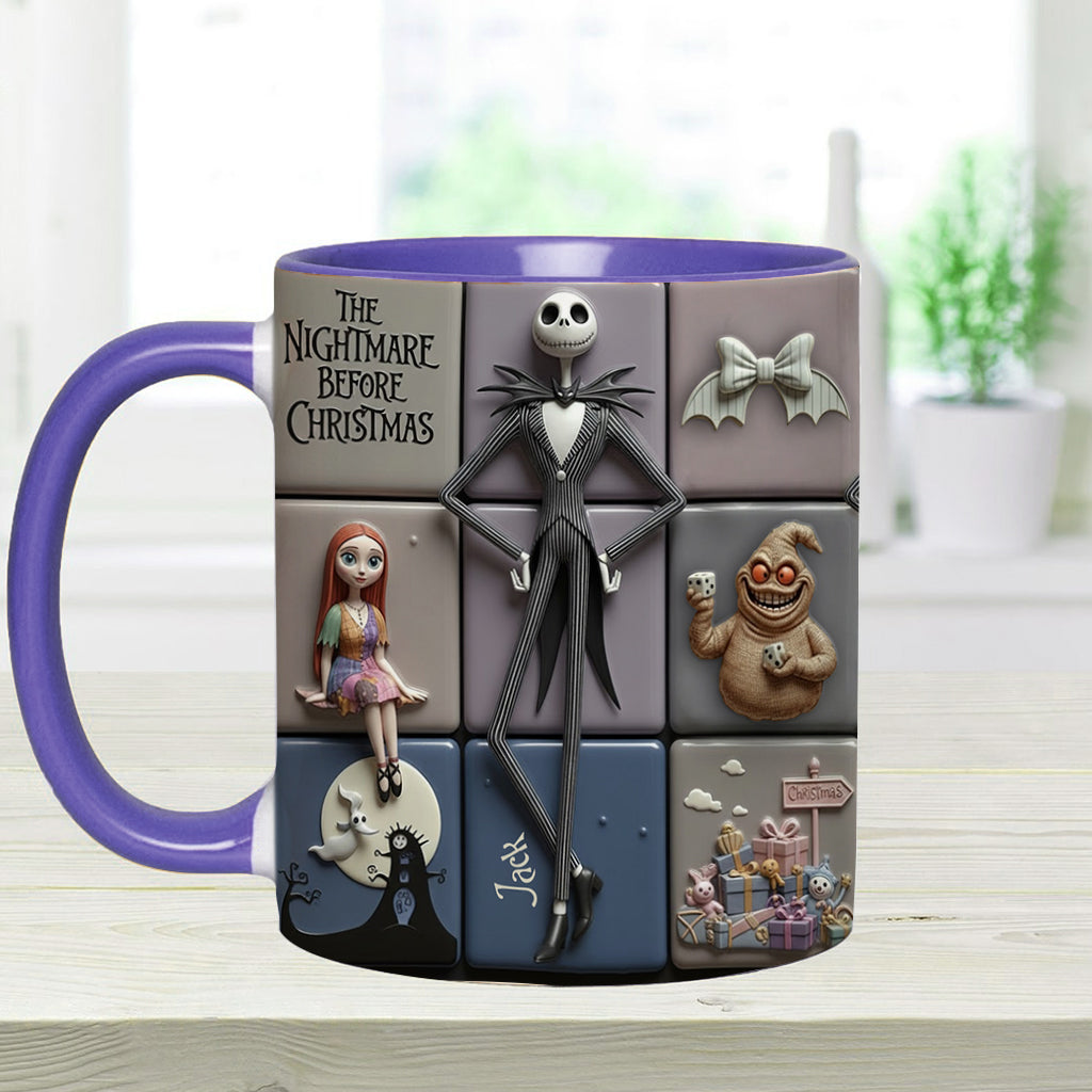 Merry Christmas - Personalized Nightmare Accent Mug