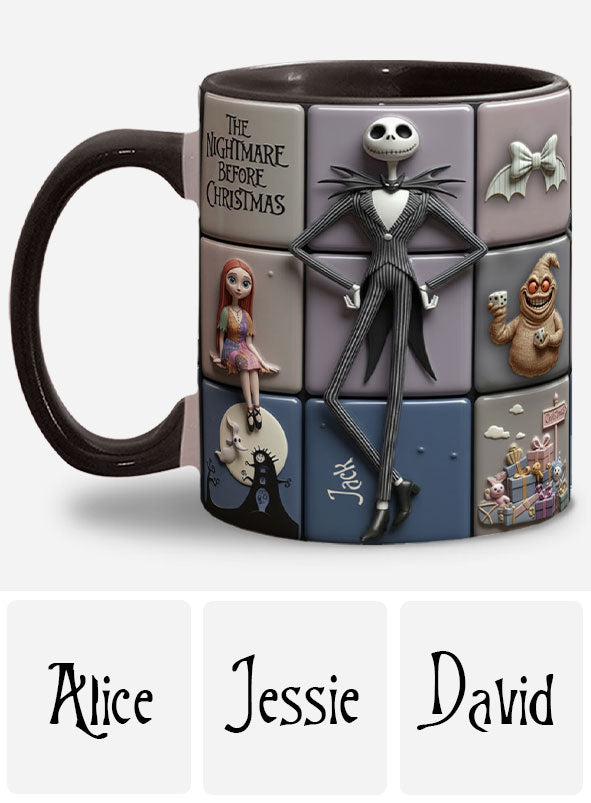 Merry Christmas - Personalized Nightmare Accent Mug