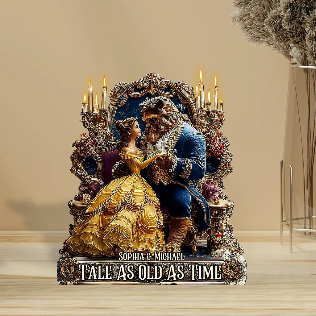 Fairy Tale Romantic Tale As Old As Time - Personalized Mouse Custom Shaped Acrylic Plaque