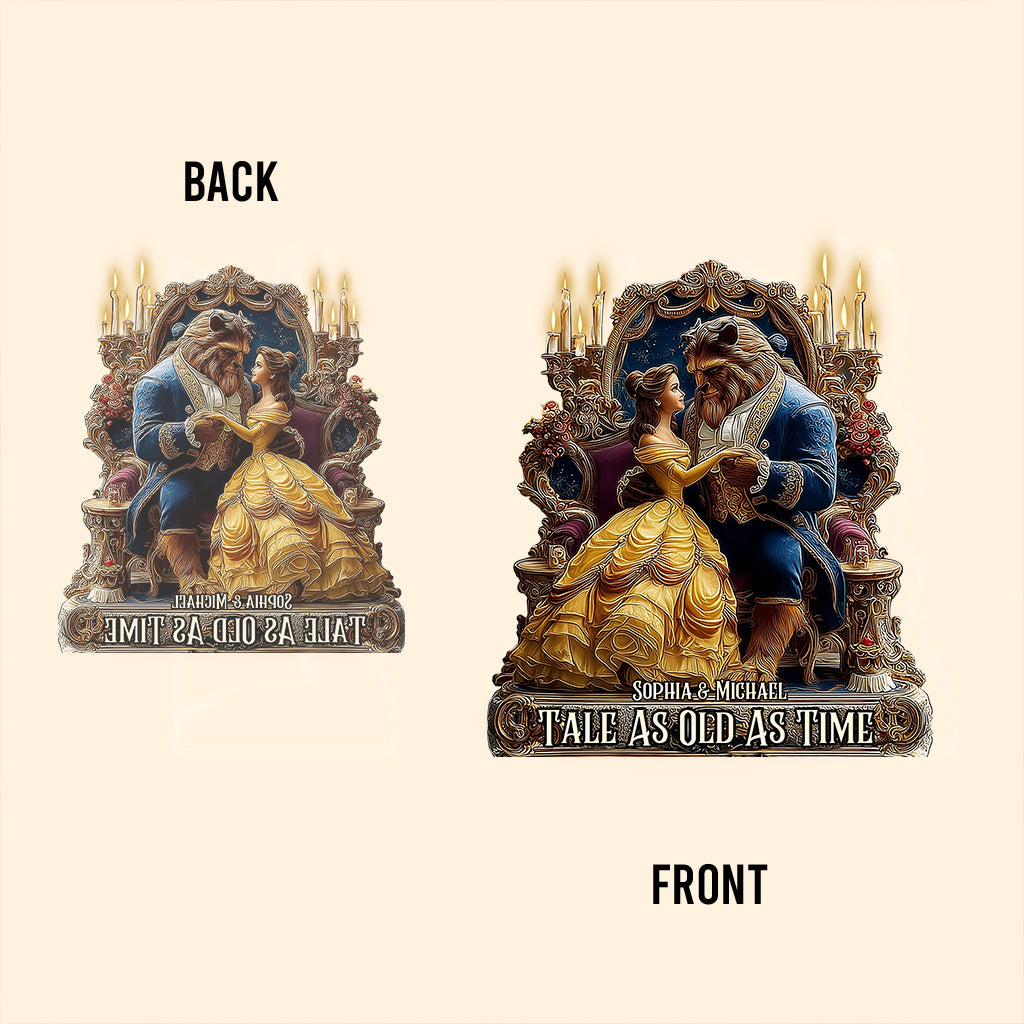 Fairy Tale Romantic Tale As Old As Time - Personalized Mouse Custom Shaped Acrylic Plaque