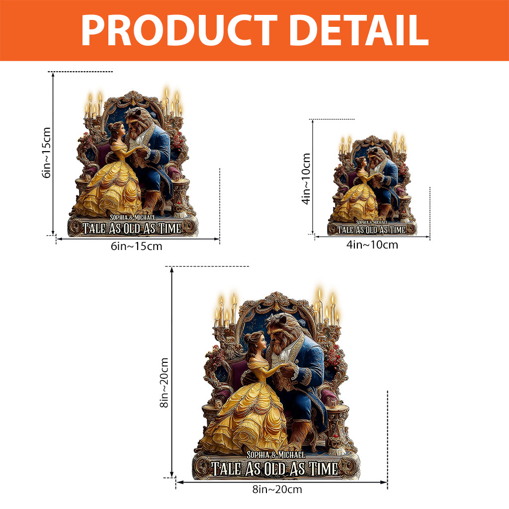 Fairy Tale Romantic Tale As Old As Time - Personalized Mouse Custom Shaped Acrylic Plaque